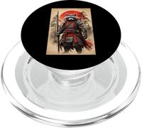 Japanese Warrior Anime Vintage Art Samurai Raccoon PopSockets PopGrip for MagSafe
