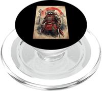 Japanese Warrior Anime Vintage Art Samurai Raccoon PopSockets PopGrip for MagSafe