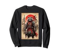 Japanese Warrior Anime Vintage Art Samurai Raccoon Sweatshirt