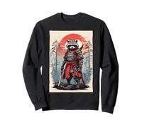 Japanese Warrior Anime Vintage Art Samurai Raccoon Sweatshirt
