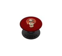 Japanese Warrior Cat Graphic Samurai Neko Design PopSockets Adhesive PopGrip