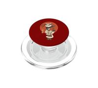 Japanese Warrior Cat Graphic Samurai Neko Design PopSockets PopGrip for MagSafe