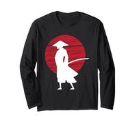 Japanese Warrior Culture Samurai Sword Martial Arts Retro Long Sleeve T-Shirt