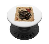 Japanese Warrior Panda Samurai Art Ninja Anime Ukiyo-e PopSockets Adhesive PopGrip