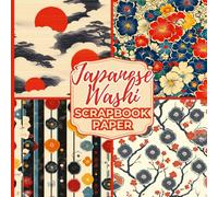 Japanese Washi Scrapbook Paper: Red, Blue and Cream Colored Floral Patterns for a Junk Journal, Glue Book, Collage, Decoupage, Stationery, Card Making, Ephemera, Origami, and Other Paper Crafts