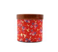 Japanese Washi Tea Caddy Matcha Loose Leaf Tea Tin, Airtight, Red Random | 200g Capacity, Handcrafted, Airtight Seal, Washi Paper Design, Tea Storage,Made In Japan,tea, matcha, coffee, herbs