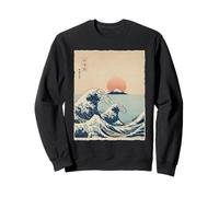 Japanese Wave Art Mount Fuji Sunrise Vintage Sweatshirt