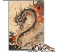 Japanese Wave Dragon Adult Jigsaw Puzzles 2000, Pattern Assembly Deal As Gifts for The Whole Family Suitable for And 14 (70x100cm)
