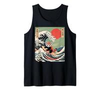 Japanese Wave Japan Red Pandas Animal Cute Red Panda Tank Top