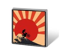 Japanese Wave Motorcycle Motocross Flag Funny Lapel Tie Pin Buttons Brooch Badge Pin Clothes Hat Accessories for Men Women
