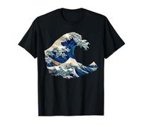 Japanese Wave Origami Style Hokusai Inspired Fuji Mountain T-Shirt