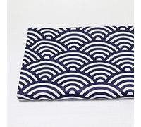 Japanese Wave Pattern Twill Cotton Fabric, Sewing Quilt Fabric Crafts For Handmade Sheet Pillowcase Patchwork Cloth