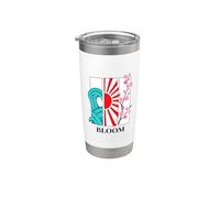 Japanese Wave Rising Sun Cherry Blossom Spring Stainless Steel Insulated Tumbler