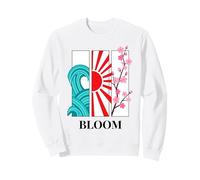 Japanese Wave Rising Sun Cherry Blossom Spring Sweatshirt
