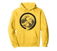 Japanese Wave Symbol Enso Circle Zen Ocean Nature Pullover Hoodie
