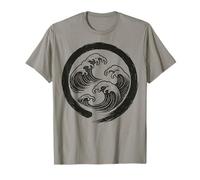 Japanese Wave Symbol Enso Circle Zen Ocean Nature T-Shirt