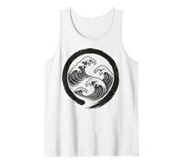 Japanese Wave Symbol Enso Circle Zen Ocean Nature Tank Top
