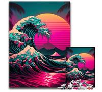 Japanese Waves JigsawPuzzle 1000 Pieces for Adults Impossible Jigsaw Puzzles for Adults Family Activity, Brain Teaser, Home Decor, 26X38CM/10.23x14.96inch