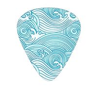Japanese Waves Print Guitar Picks Personalized Novelty Guitar Plectrums For Electric Guitar Acoustic Guitar 12 Pack
