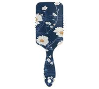 Japanese White Daisy Blue anti static dry hair brushed head massager scalp for blow drying with Ergonomic handle cepillo para definir rizos