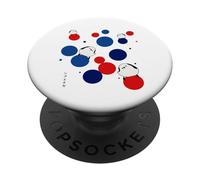 Japanese Wild Birds, Red, Blue, Dot, Round, Polka Dot, Kansai, Event, Family, Matching PopSockets Adhesive PopGrip