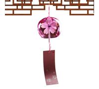 Japanese Wind Chimes, Glass Crystal Windchimes Outdoors, Flower Pattern Wind Bells, Small Windchimes, With Card, Garden Bell For Patio Balcony