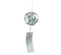 Japanese Wind Chimes, Glass Crystal Windchimes Outdoors, Flower Pattern Wind Bells, Small Windchimes, With Card, Garden Bell For Patio Balcony
