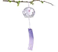 Japanese Wind Chimes | Japanese Romantic Flower Wind Bells,Handmade Pendant Home Decor with Card, Relaxing Zen Sound for Patio Balcony