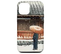 Japanese Winter Temple Scene Traditional Asian Hasui Kawase Case for iPhone 12/12 Pro