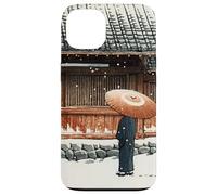 Japanese Winter Temple Scene Traditional Asian Hasui Kawase Case for iPhone 13