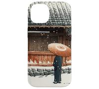 Japanese Winter Temple Scene Traditional Asian Hasui Kawase Case for iPhone 14