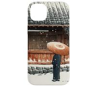 Japanese Winter Temple Scene Traditional Asian Hasui Kawase Case for iPhone 14 Plus