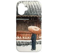 Japanese Winter Temple Scene Traditional Asian Hasui Kawase Case for iPhone 16