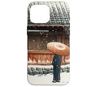 Japanese Winter Temple Scene Traditional Asian Hasui Kawase Case for iPhone 16 Pro Max
