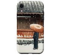 Japanese Winter Temple Scene Traditional Asian Hasui Kawase Case for iPhone XR