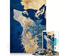 Japanese Wolf 1000-piece Jigsaw Puzzles Mindful Game Anxiety Relief Enjoyable Challenge Home Art (38x52cm)