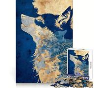 Japanese Wolf Jigsaw Puzzle for Adults 1000 Pieces Think Smart Tight Cut Home Activity Xmas Gift (38x26cm)