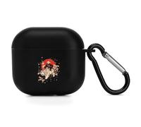 Japanese Woman Red Sun Tiger Cherry Headphone & Earphone Cases Compatible with Airpod 4 Scratch-Resistant PC Protective Cover with Keychain