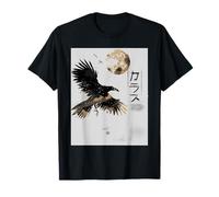Japanese Woodblock Art Crow/Kyosai Raven Aesthetic Design T-Shirt