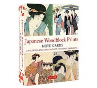 Japanese Woodblock Prints, 16 Note Cards: 16 Different Blank Cards with 17 Patterned Envelopes: 16 Different Blank Cards with 17 Patterned Envelopes in a Keepsake Box!