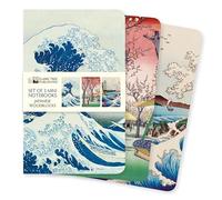 Japanese Woodblocks Set of 3 Mini Notebooks
