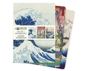 Japanese Woodblocks Set of 3 Standard Notebooks