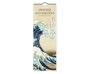 Japanese Woodblocks Slim Calendar 2025 (Art Calendar)
