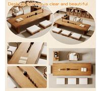 Japanese Wooden Coffee Table Rectangular Tea Table Low Meditation Altar Table Multifunctional Floor Table for Sitting 160x60x35CM Ideal for Living Room & Zen Spaces