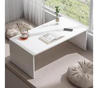 Japanese Wooden Floor Table Small Coffee & Tea Table Low Seating Table for Living Room Home & Office 60cm (23.6") White Versatile Design & SpaceSaving