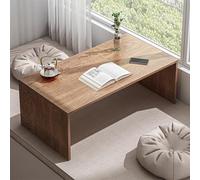 Japanese Wooden Floor TableSmall Coffee Table for Sitting Low Tea Table Ideal for Living Room Home & Office (60 cm/23.6" Walnut Finish)