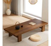 Japanese Wooden Low Table Thick 3.5cm Top Walnut 100x60x38cm (39.4"x23.6"x15") Stylish Palace Decor for Tea Houses Floor Seating Extra Durable Table
