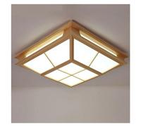 Japanese Wooden Square LED Ceiling Light Simple Living Room Dining Bedroom Lights,Luxury