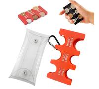 Japanese Yen Coin Organizer, Coin Holder for Car Bag, Coin Holder Storage Dispenser for All Coins, Plastic Coin Sorter Wallet with 6 Slots (Orange)