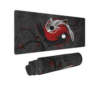 Japanese Yin and Yang Koi Carp Gaming Mouse Pad XL, Non Slip Rubber Base Mousepad, Stitched Edges Desk Pad, Extended Large Mice Pad,31.5 X 11.8 Inch